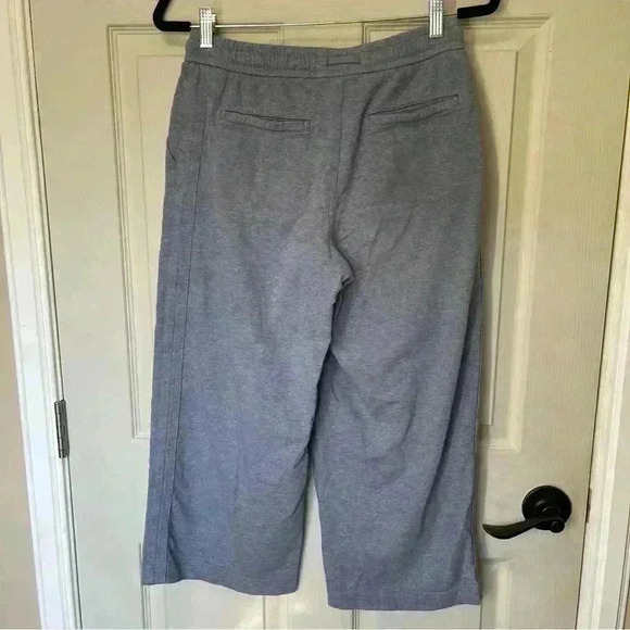 Athleta Farallon Heather Light Blue Wide Leg Crop Pant Size 4 - Picture 5 of 6